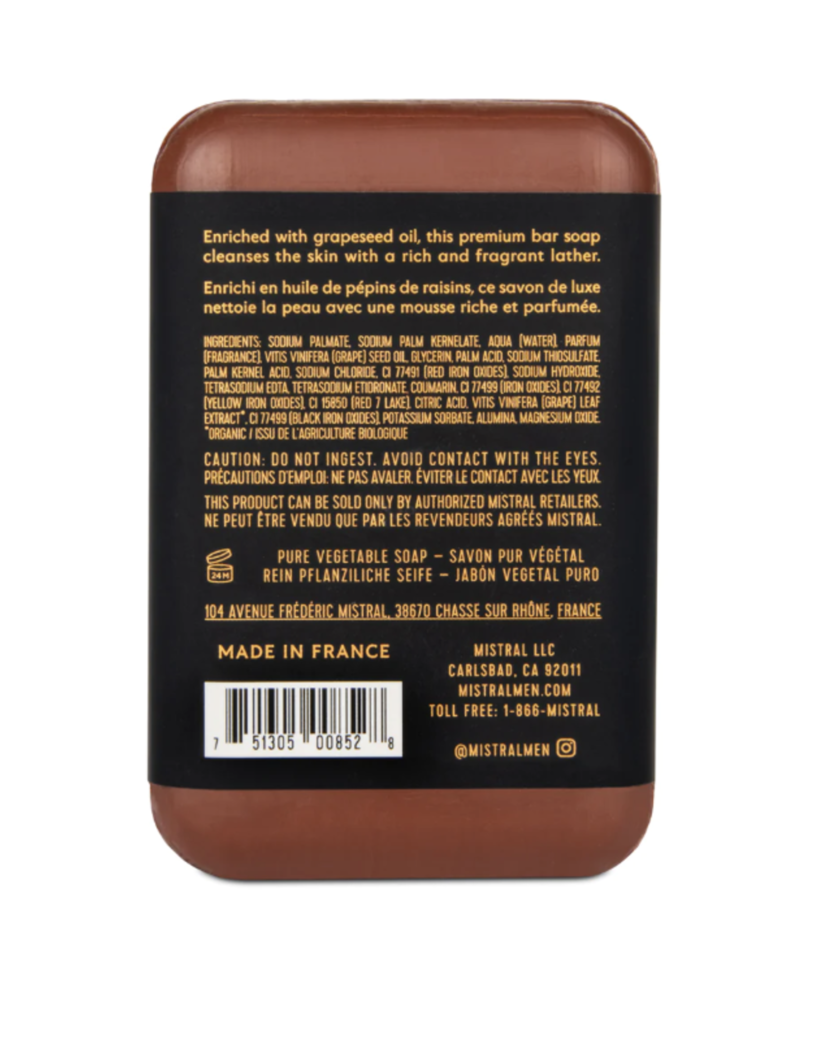 Mahogany Rum - Mistral Men's Collection Soap 8.8 oz