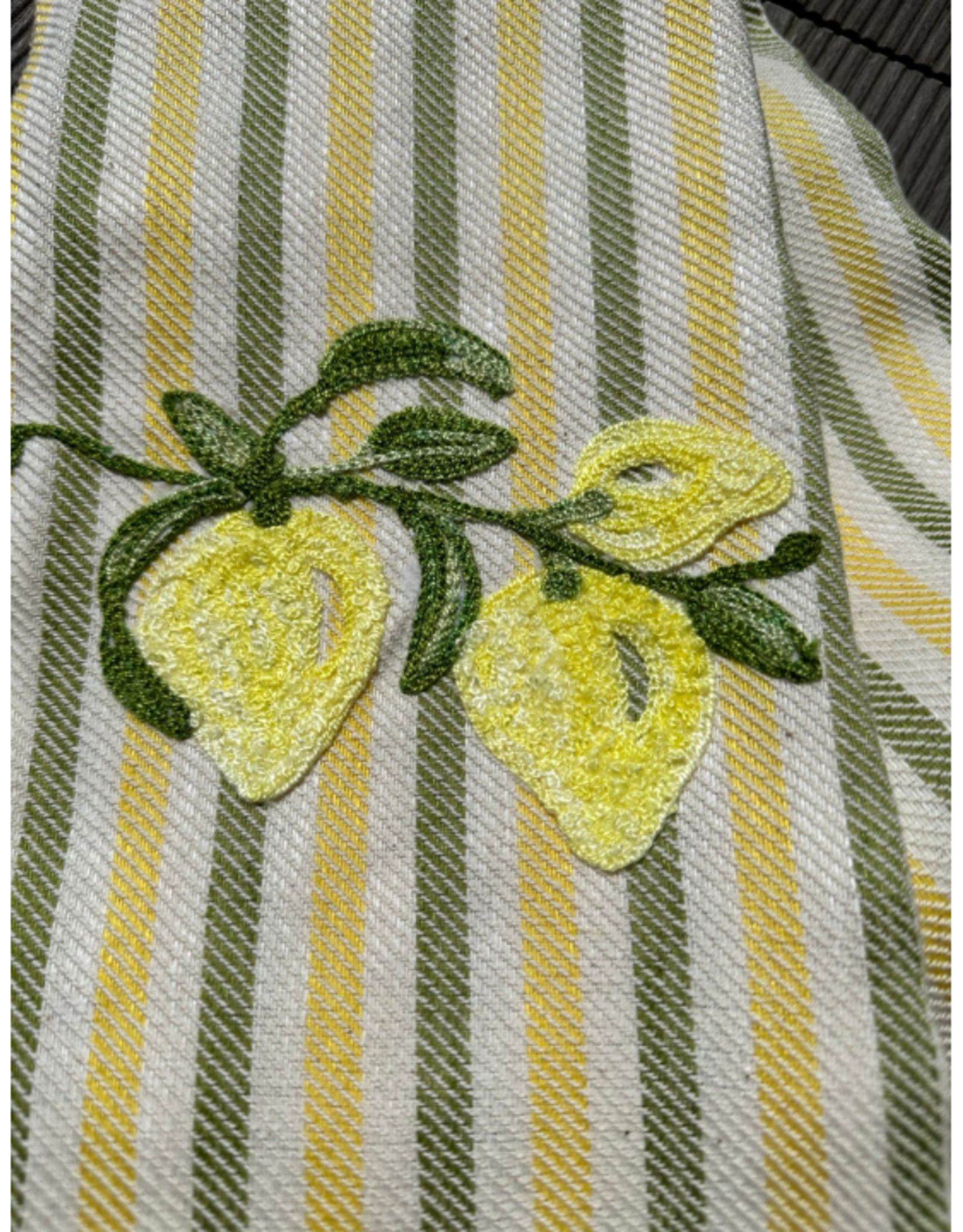 Busatti Italy Lemons - Pomelo Kitchen Towel Bicolor - 60% Linen 40% Cotton