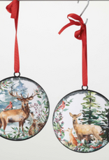 Rustic Deer (Buck) Disc Ornament  6"x 6.5"