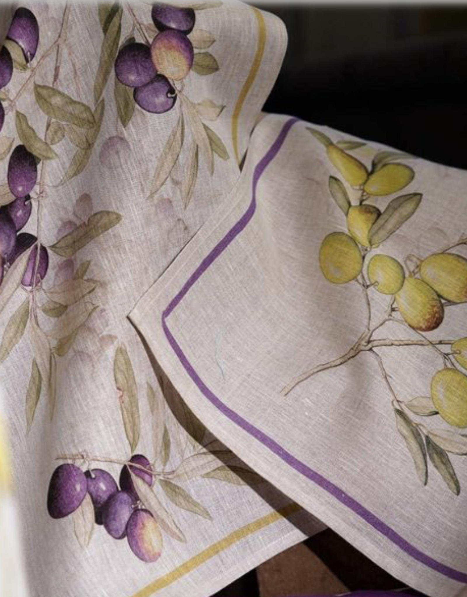 Italian Linen - Aida Morellino Naturale Kitchen Towel 20" x 28"