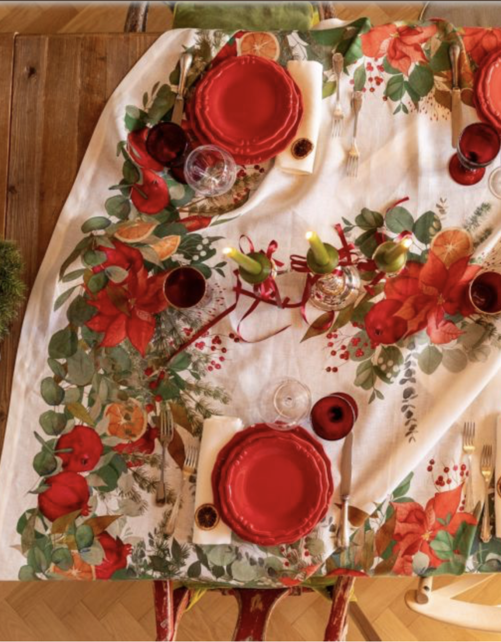 Italian Linen - Garland Glee Table Square 33"x33" Cream
