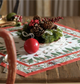 Italian Linen - Jolly Elf Table Square 33"x33" Cream