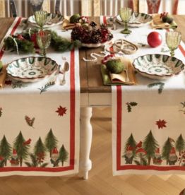 Italian Linen - Jolly Elf Table Runner 18"x67" Cream