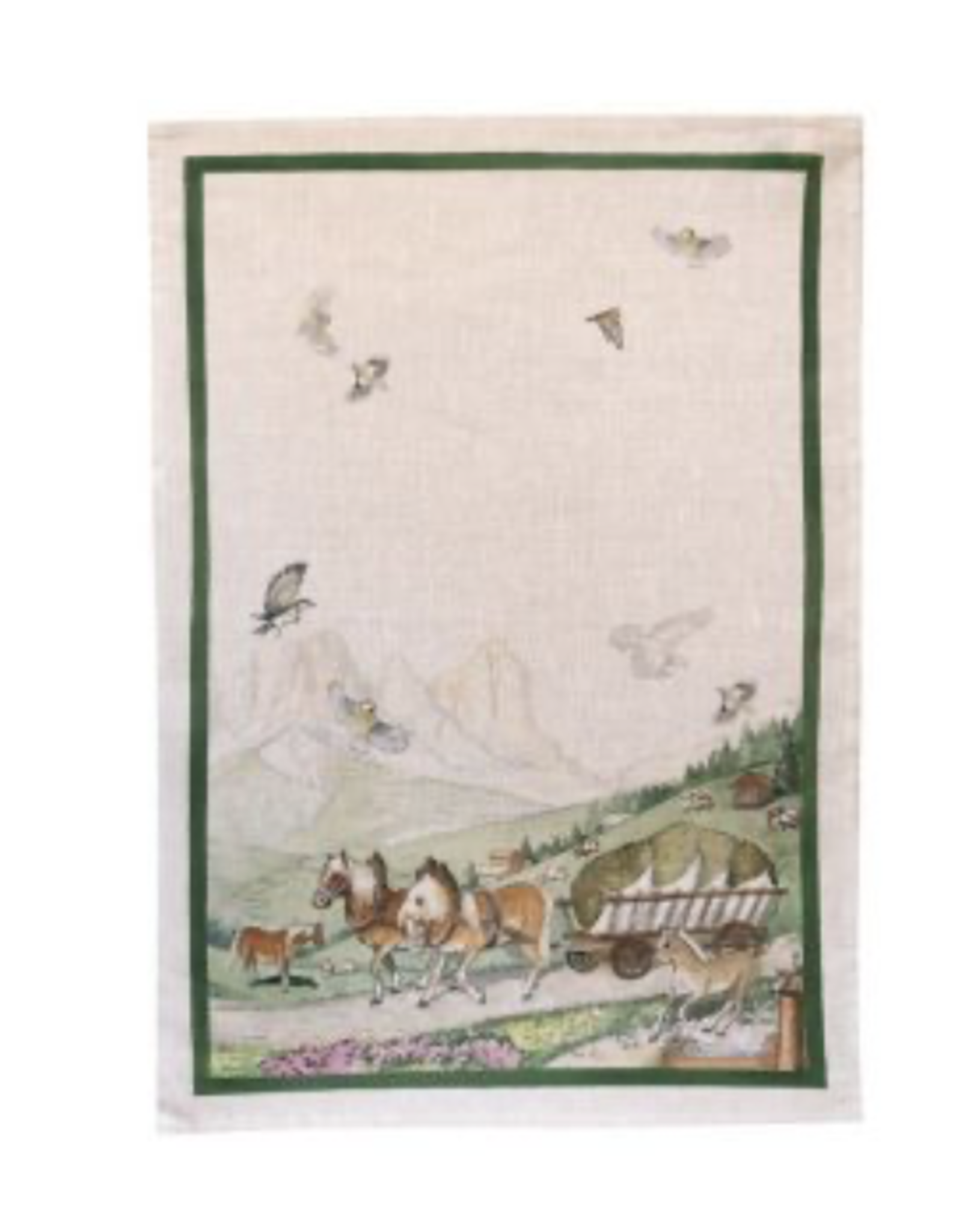 Italian Linen - Maso Verde Kitchen Towel 20"x28" Naturale