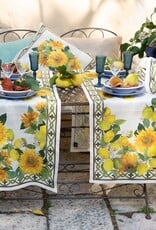 Italian Linen - Etruscan Garden Table Runner 18"x67" Cream