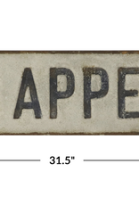 "Bon Appetite" Embossed Metal Wall Sign L 31 1/2" x H 7 3/4"