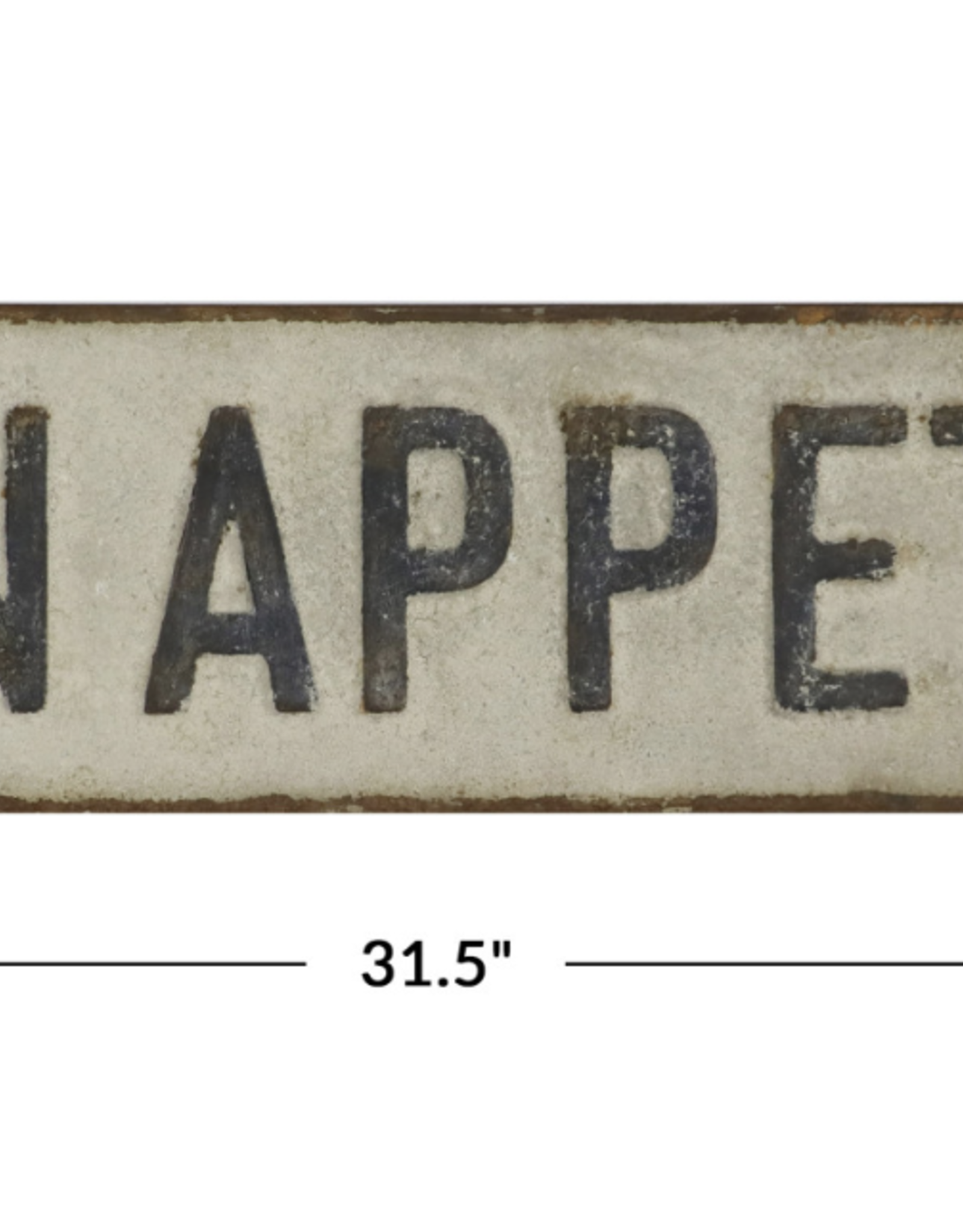 "Bon Appetite" Embossed Metal Wall Sign L 31 1/2" x H 7 3/4"