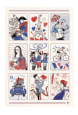 Symbols of France Dish Towel 18.50" x 28"