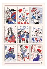 Symbols of France Dish Towel 18.50" x 28"