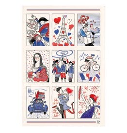 Symbols of France Dish Towel 18.50" x 28"