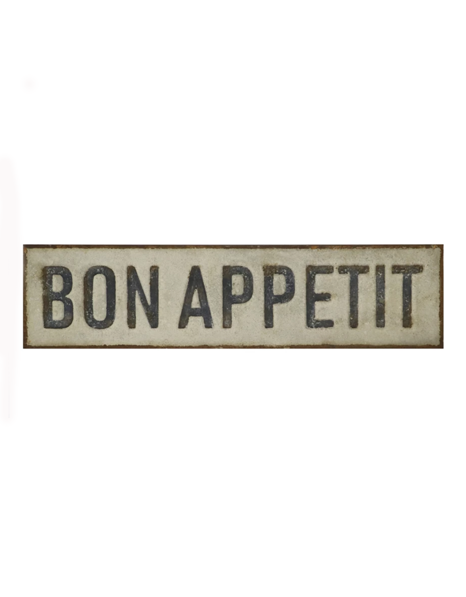 "Bon Appetite" Embossed Metal Wall Sign L 31 1/2" x H 7 3/4"