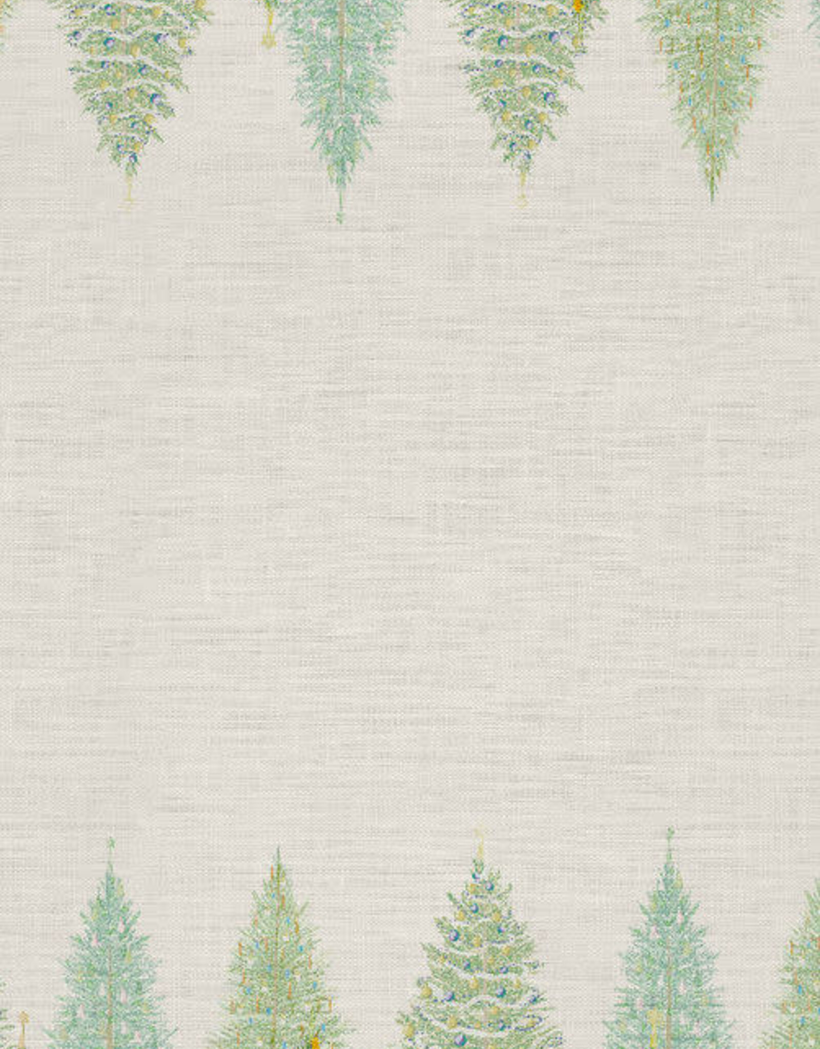 Italian Linen - Fairy Trees Table Runner 18"x67" Naturale