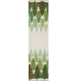 Italian Linen - Fairy Trees Table Runner 18"x67" Naturale