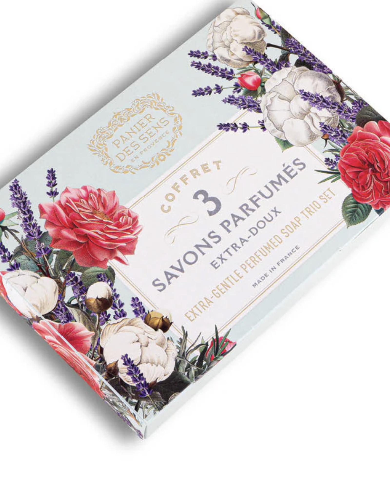 Panier Des Sens Set of 3 Shea butter Soaps (Cotton Flower, Lavender, Rose Nectar) - Panier Des Sens