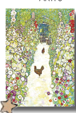 Garden Path with Chickens (Gustov Klimt) Greeting Card 5" x 7"