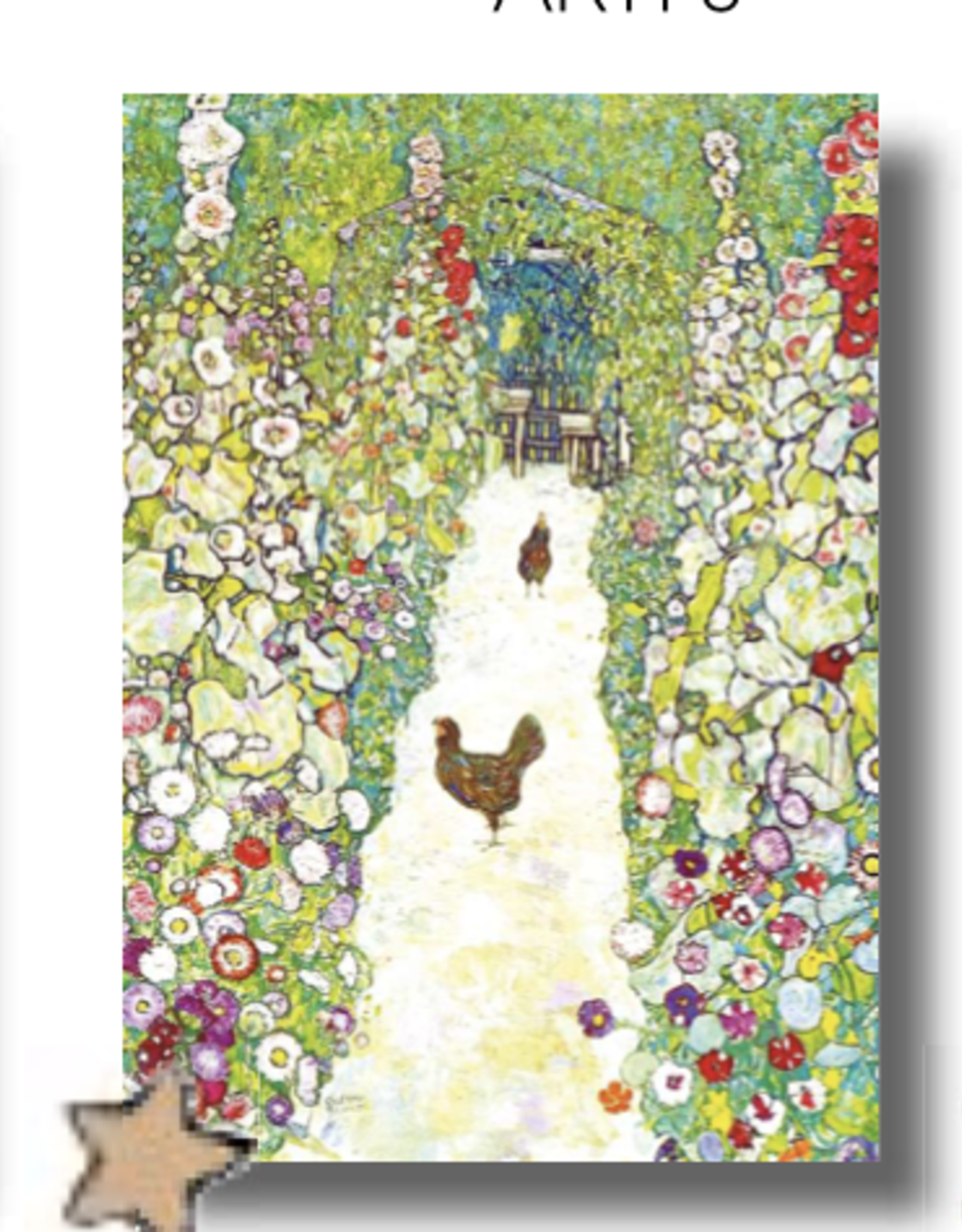 Garden Path with Chickens (Gustov Klimt) Greeting Card 5" x 7"