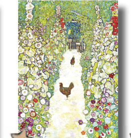 Garden Path with Chickens (Gustov Klimt) Greeting Card 5" x 7"