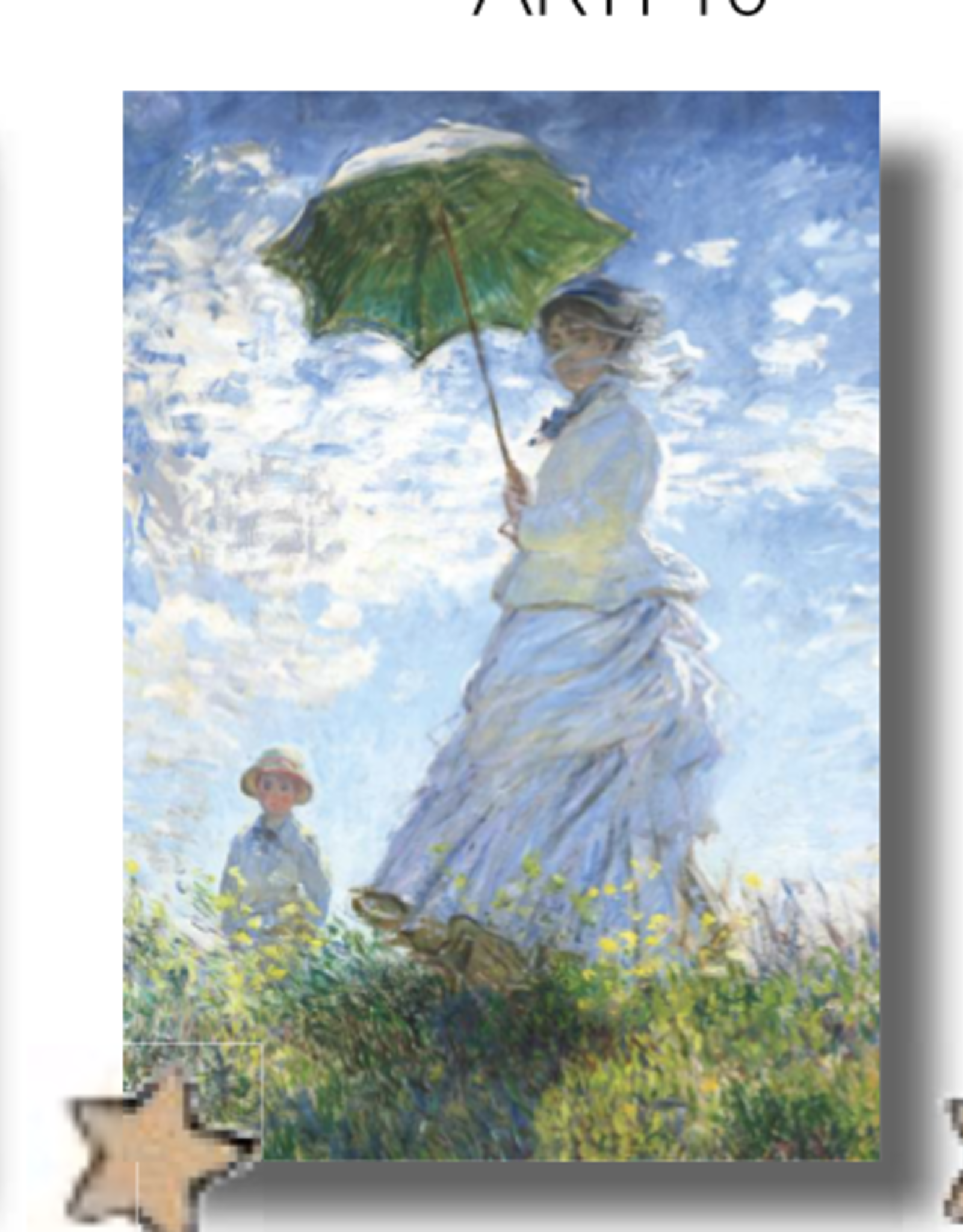 "Woman with a Parasol" (Claude Monet) Greeting Card 5" x 7"