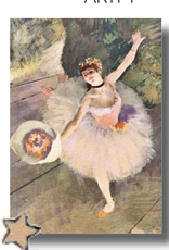 Dancer with a Bouquet of Flowers (Star of the Ballet - Edgar Degas) Greeting Card 5" x 7"