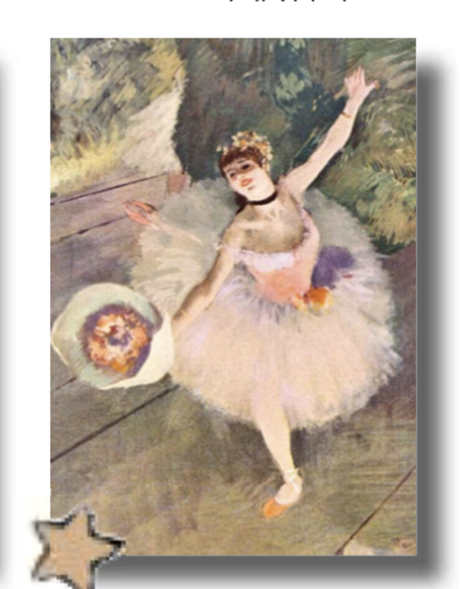 Dancer with a Bouquet of Flowers (Star of the Ballet - Edgar Degas) Greeting Card 5" x 7"
