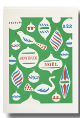 Joyeux Noel Letterpress Greeting Card 3 1/2" x 5"