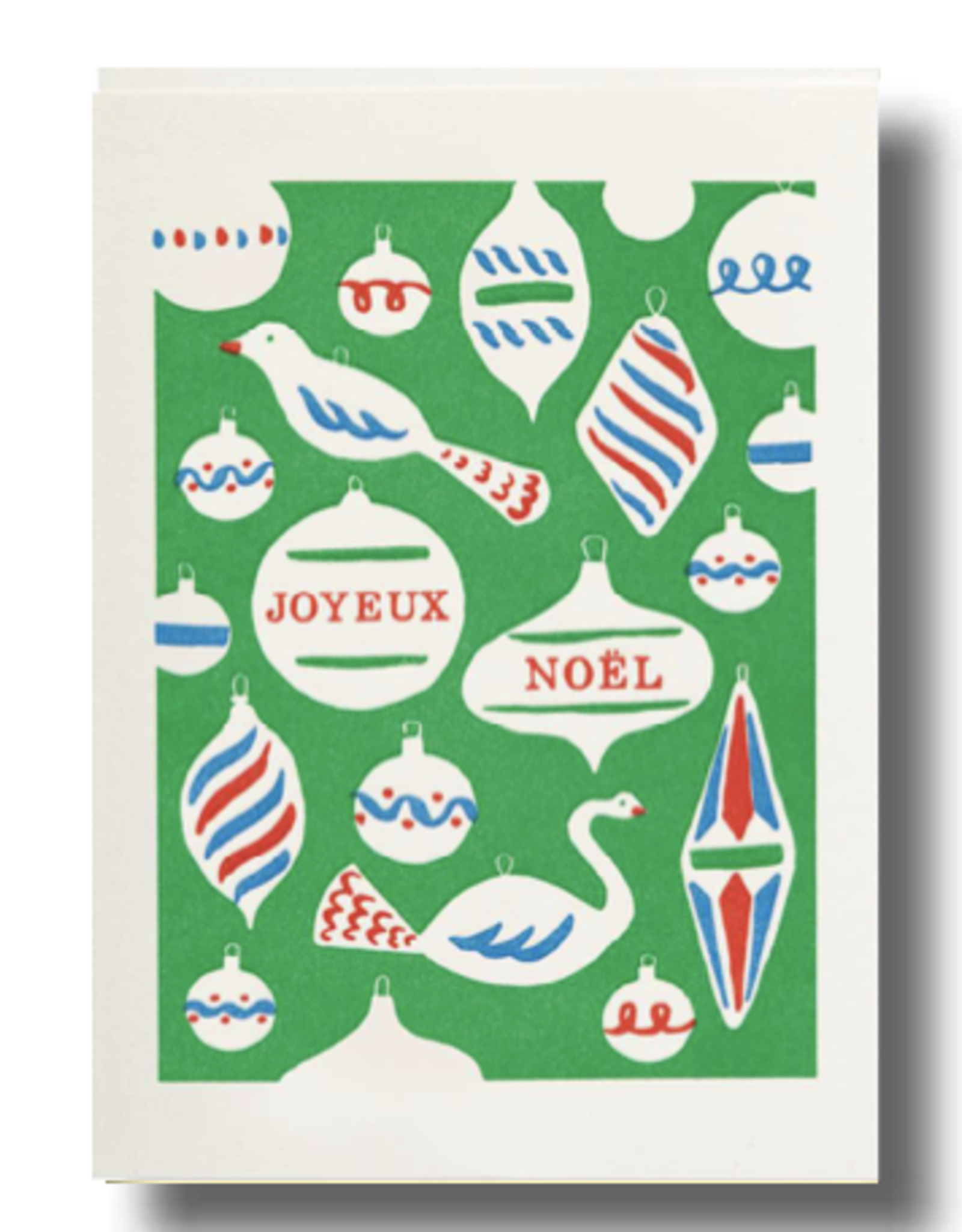 Joyeux Noel Letterpress Greeting Card 3 1/2" x 5"