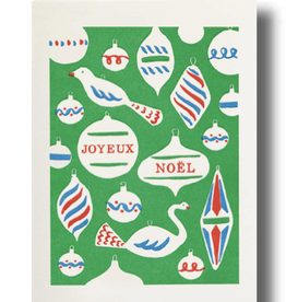 Joyeux Noel Letterpress Greeting Card 3 1/2" x 5"