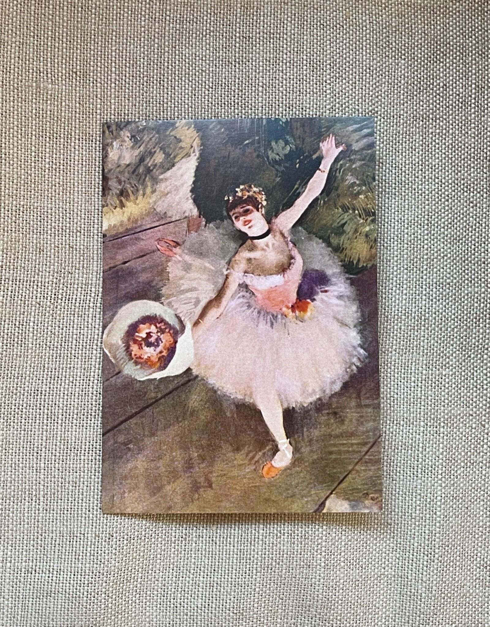 Dancer with a Bouquet of Flowers (Star of the Ballet - Edgar Degas) Greeting Card 5" x 7"