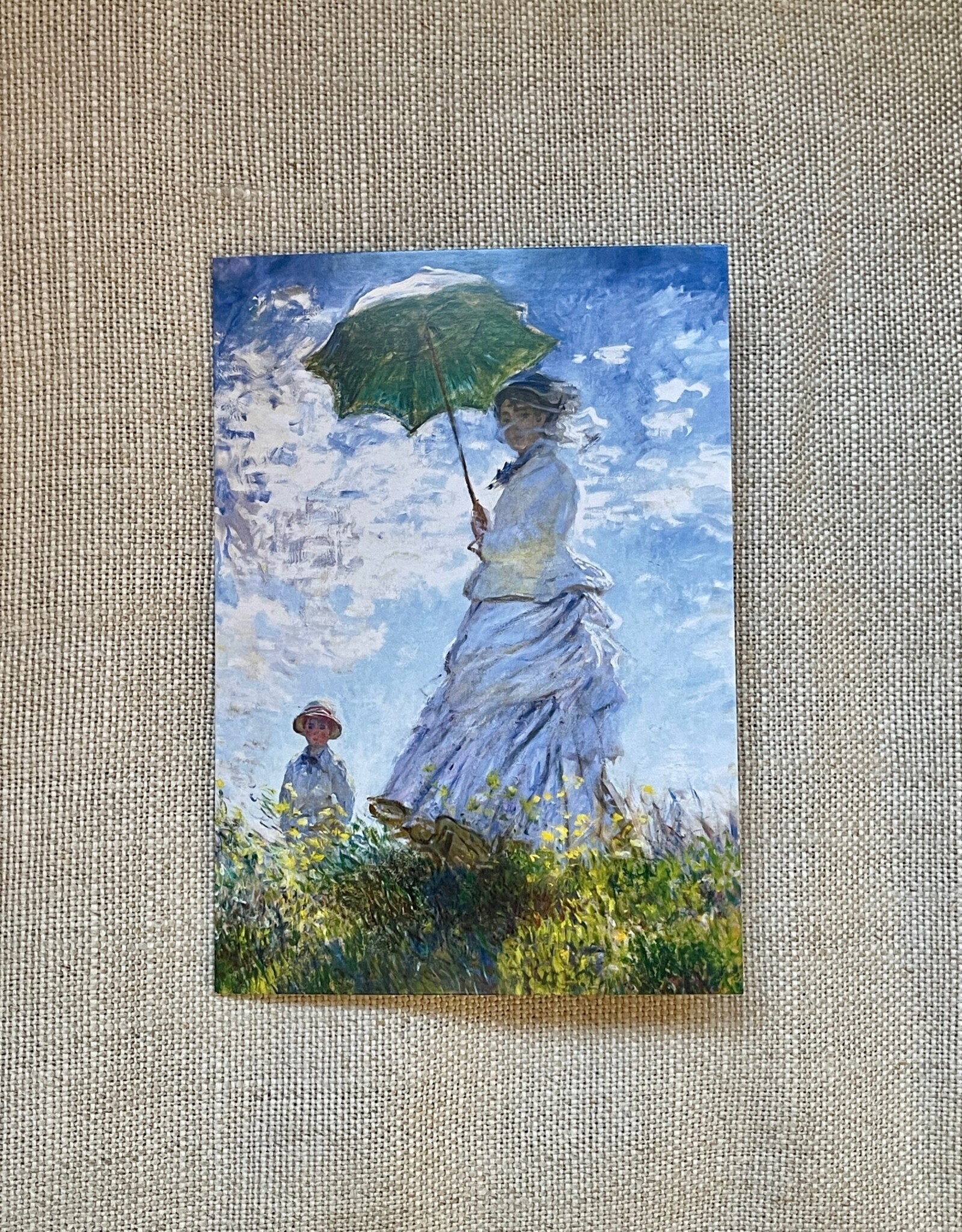 "Woman with a Parasol" (Claude Monet) Greeting Card 5" x 7"