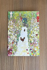 Garden Path with Chickens (Gustov Klimt) Greeting Card 5" x 7"