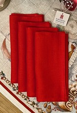 Italian Linen - Napkin - Tiziano (Red) - 20" x 20"