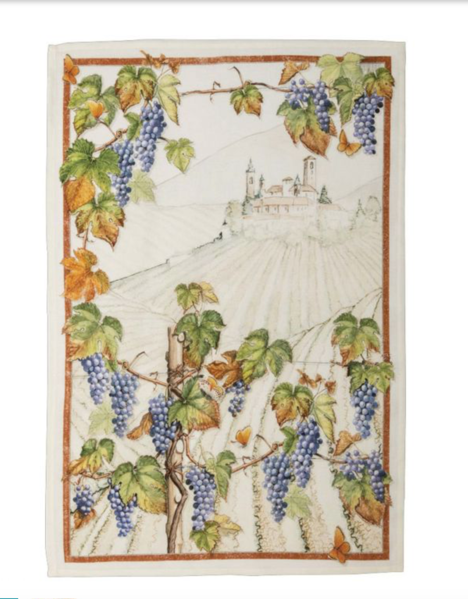 Italian Linen - Violetta Cabernet Kitchen Towel - 20" x 28"