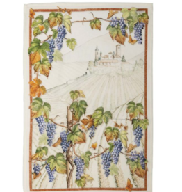 Italian Linen - Violetta Cabernet Kitchen Towel - 20" x 28"