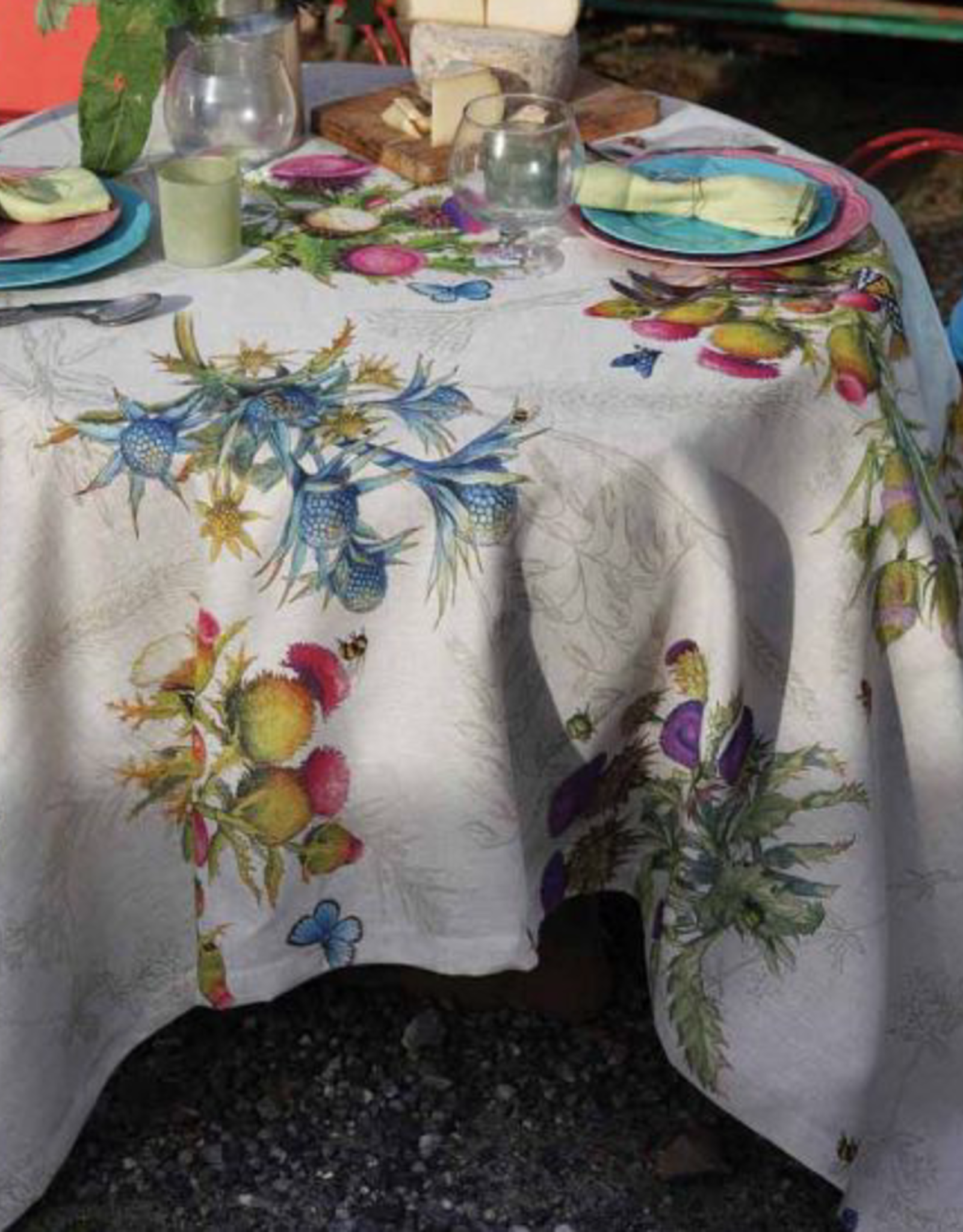 Italian Linen - Cynar Tablecloth 67" x 67" Green