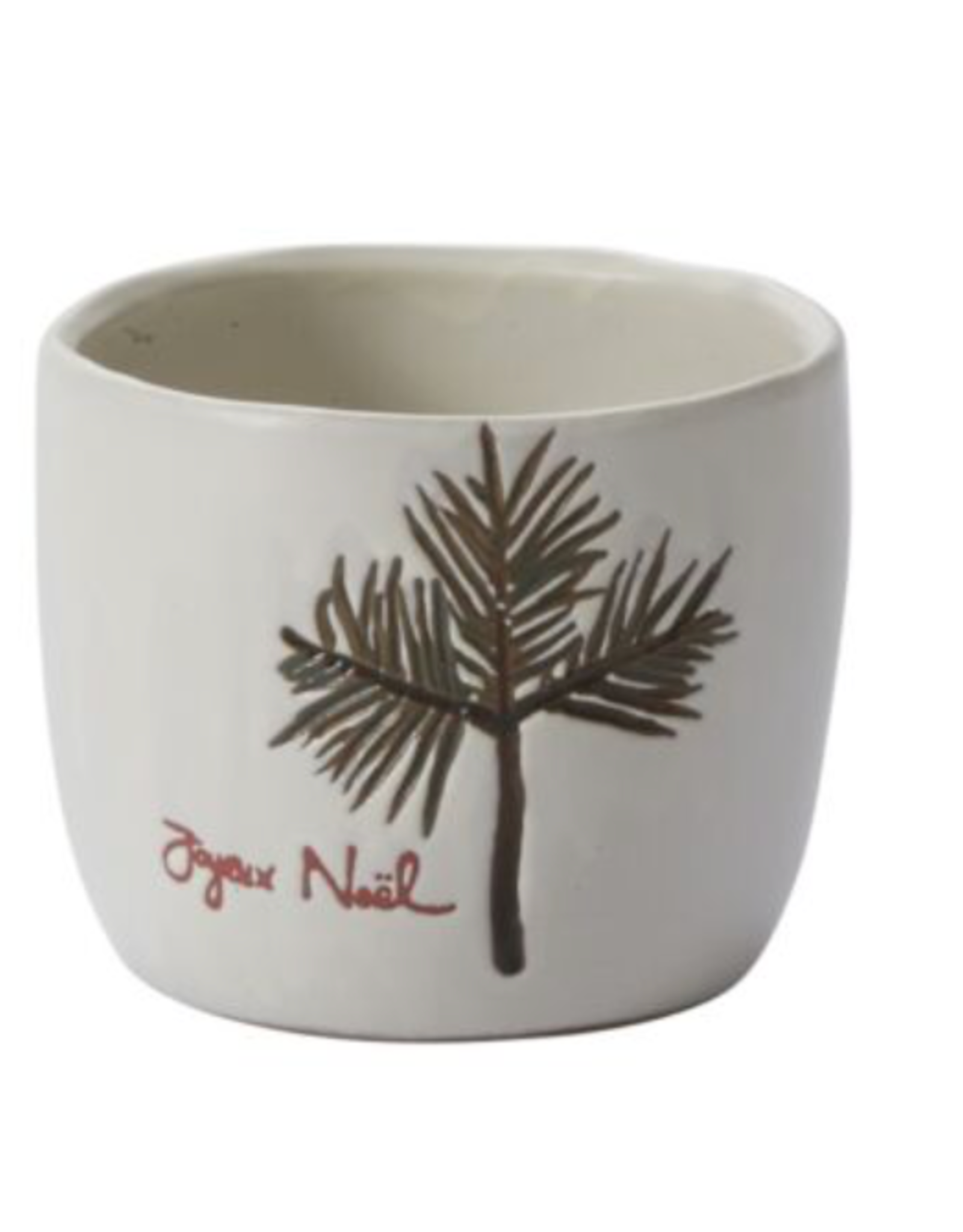 Joyeux Noel EVERGREEN POT 5"x 4.25"