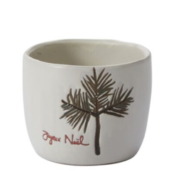 Joyeux Noel EVERGREEN POT 5"x 4.25"