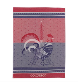 Jacquard Tea Towel Cocorico Multicolore 20"x28" (50 X 70cm)