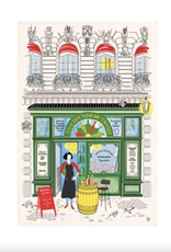 Façade Caviste Tea Towel Écru 18.5 X 28