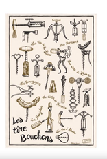 Les Tire-Bouchons Écru Tea Towel - 18.5" x 28" (48 X 72 cm)