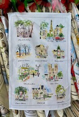 Paris Scénettes Tea Towel Blanc 18.5" x 28" (48 X 72 cm)
