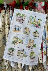 Paris Scénettes Tea Towel Blanc 18.5" x 28" (48 X 72 cm)