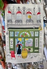 Façade Caviste Tea Towel Écru 18.5 X 28
