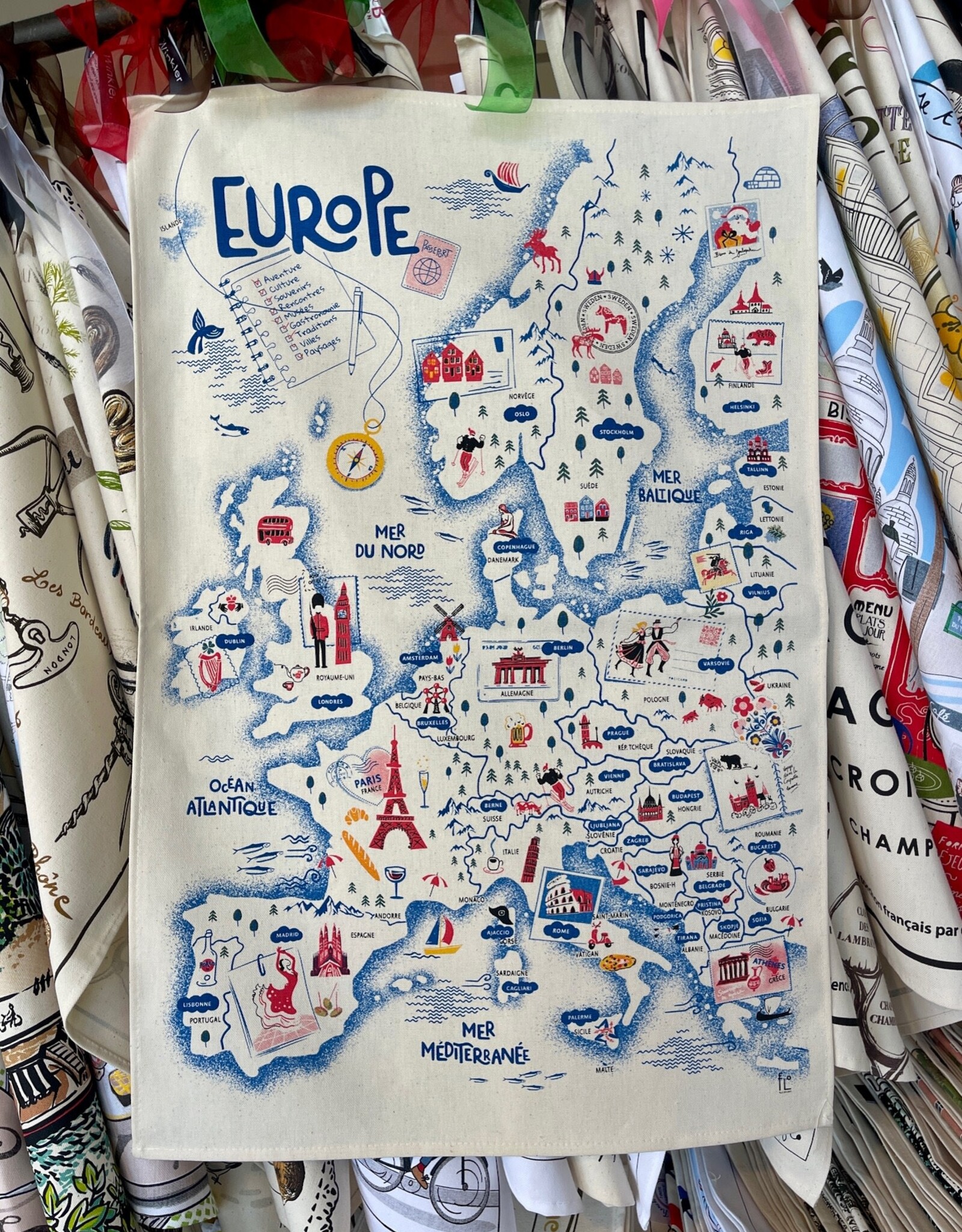 Europe Tea Towel Écru 18.5" x 28"