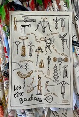Les Tire-Bouchons Écru Tea Towel - 18.5" x 28" (48 X 72 cm)