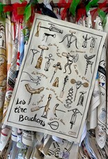 Les Tire-Bouchons Écru Tea Towel - 18.5" x 28" (48 X 72 cm)