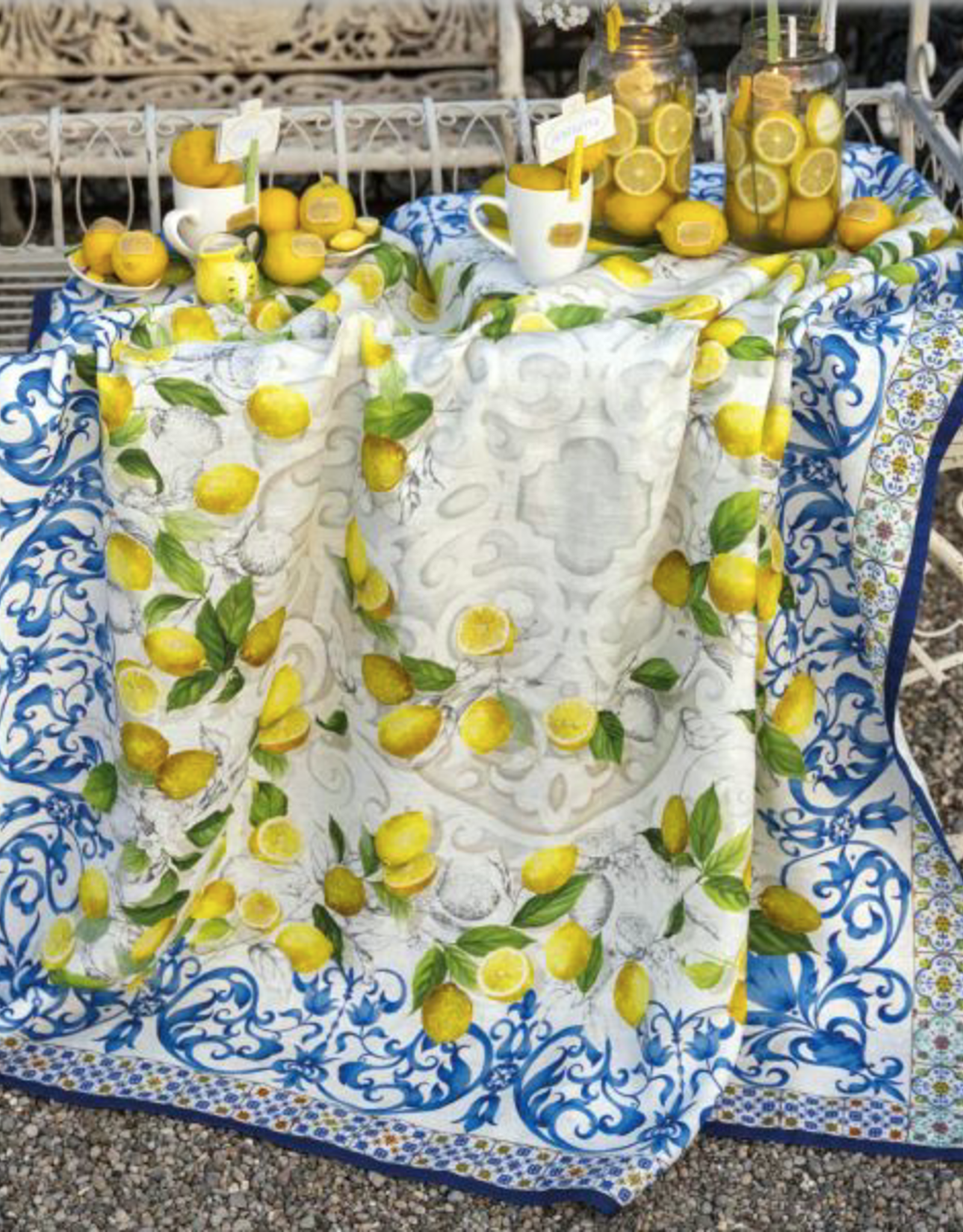 Italian Linen - Cetara Tablecloth 67"x67" Cream