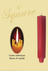 Square Candle  8 Inch (Box of 8)  Linen White Square Candle  8 Inch (Box of 8)  Linen White
