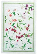 Italian Linen - Petits Pois Green Kitchen Towel 20"x28" Cream