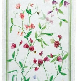 Italian Linen - Petits Pois Green Kitchen Towel 20"x28" Cream