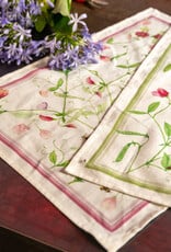 Italian Linen - Petits Pois Green Kitchen Towel 20"x28" Cream